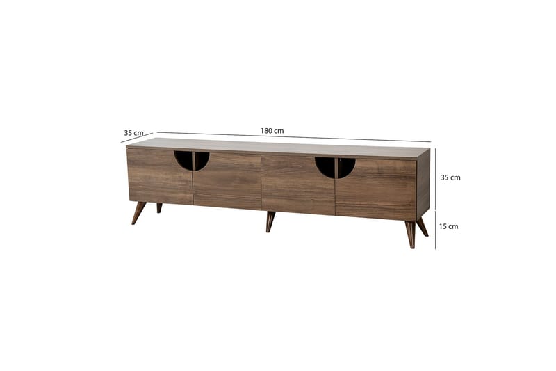 Tv-taso Grotte 180 cm - Pähkinä - Huonekalut - TV- & Mediakalusteet - Tv taso & Mediataso