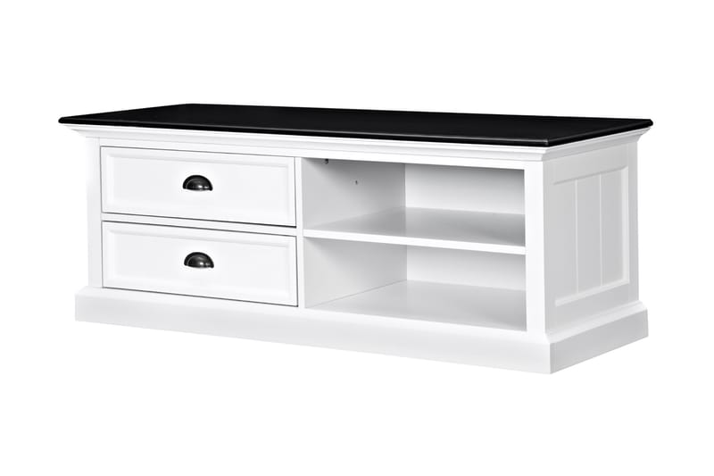 TV-taso Hampton 120 cm - Mahonki Valkoinen/Musta - Huonekalut - TV- & Mediakalusteet - Tv taso & Mediataso
