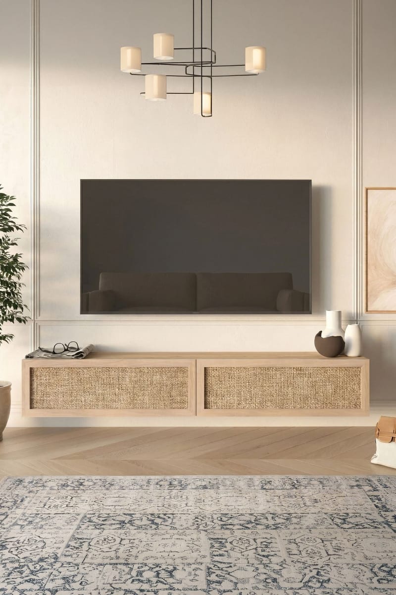 TV-taso Hanah Home Future (180 x 29,6 x 29,8 cm) Tammi - Tammi - Huonekalut - TV- & Mediakalusteet - Tv taso & Mediataso