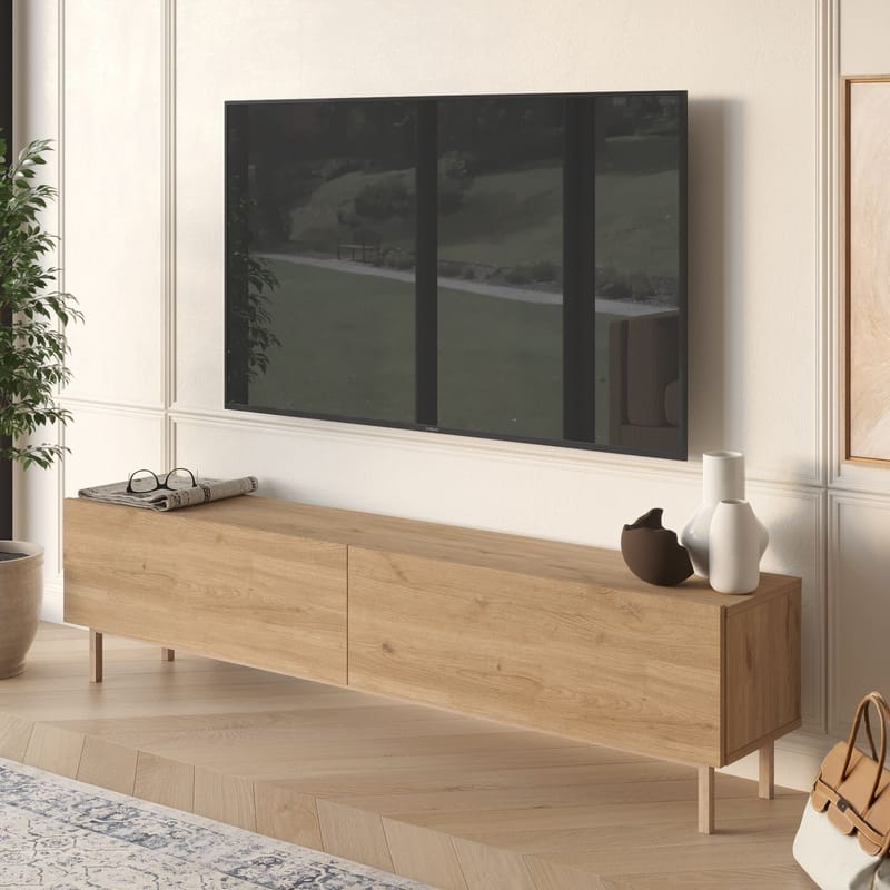 TV-taso Hanah Home Future (180 x 43,3 x 31,6 cm) Tammi - Tammi - Huonekalut - TV- & Mediakalusteet - Tv taso & Mediataso