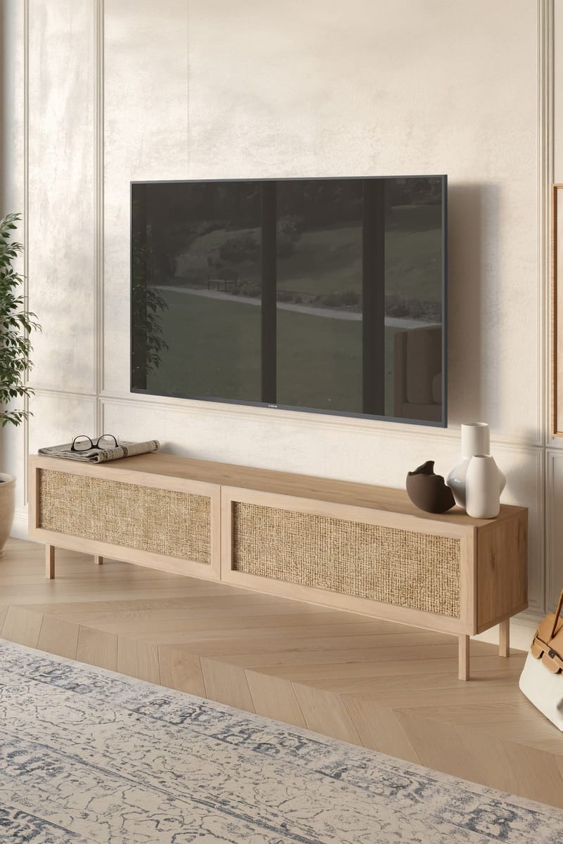 TV-taso Hanah Home Future V2 (180 x 43,3 x 31,6 cm) Tammi - Tammi - Huonekalut - TV- & Mediakalusteet - Tv taso & Mediataso