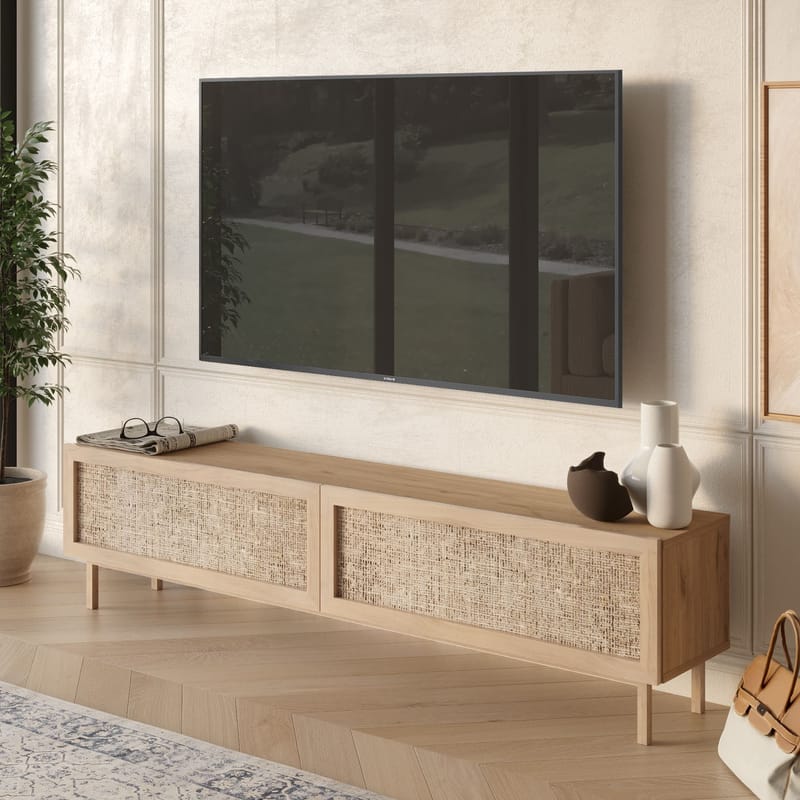 TV-taso Hanah Home Future V2 (180 x 43,3 x 31,6 cm) Tammi - Tammi - Huonekalut - TV- & Mediakalusteet - Tv taso & Mediataso