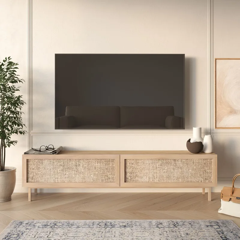 TV-taso Hanah Home Future V2 (180 x 43,3 x 31,6 cm) Tammi - Tammi - Huonekalut - TV- & Mediakalusteet - Tv taso & Mediataso