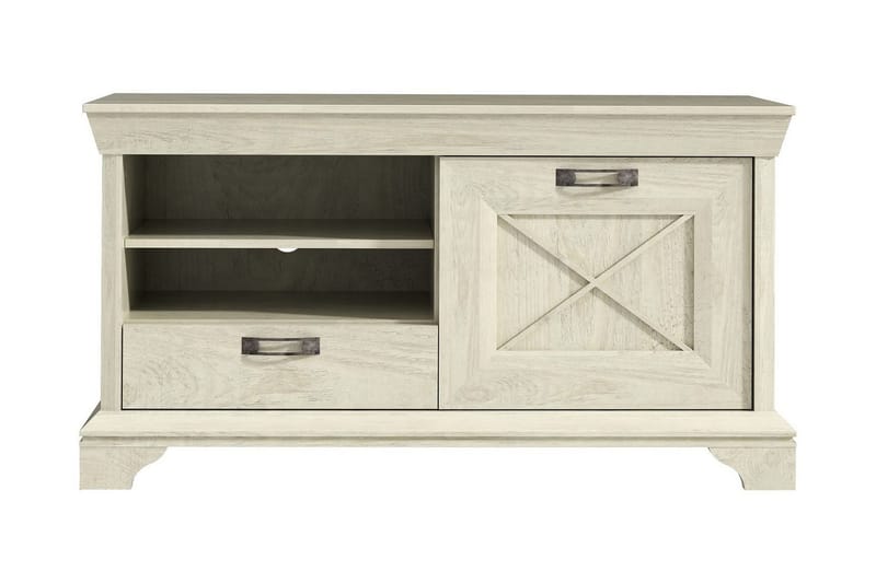 TV-taso Hareholme 123 cm - Valkoinen - Huonekalut - TV- & Mediakalusteet - Tv taso & Mediataso