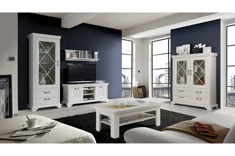 TV-taso Hareholme 147 cm - Valkoinen - Huonekalut - TV- & Mediakalusteet - Tv taso & Mediataso