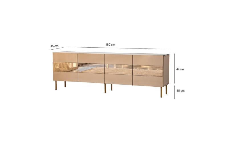 Tv-taso Haripala 180 cm - Pronssi - Huonekalut - TV- & Mediakalusteet - Tv taso & Mediataso