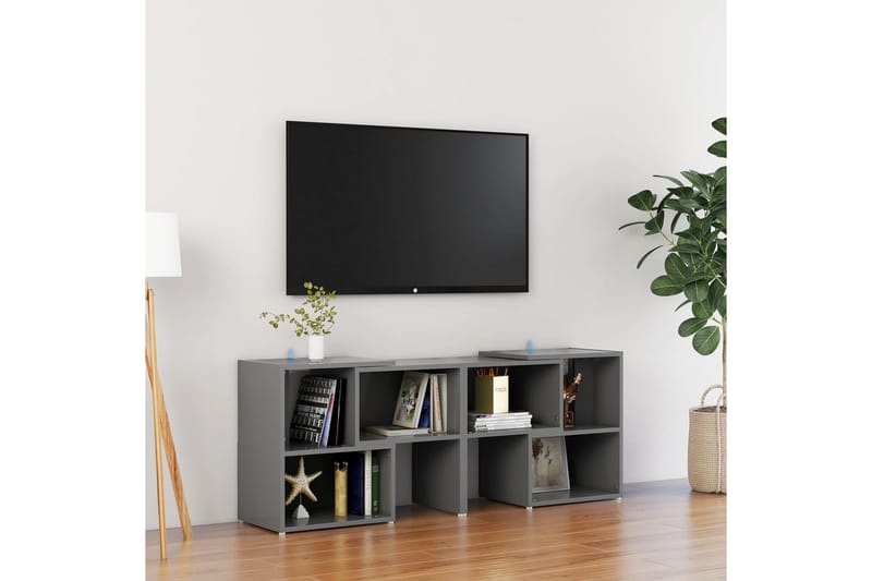 TV-taso harmaa 104x30x52 cm lastulevy - Harmaa - Huonekalut - TV- & Mediakalusteet - Tv taso & Mediataso