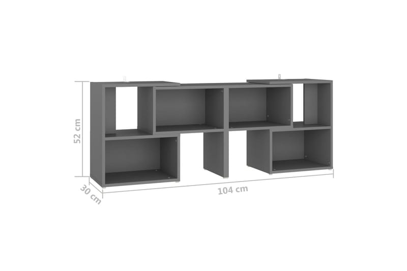 TV-taso harmaa 104x30x52 cm lastulevy - Harmaa - Huonekalut - TV- & Mediakalusteet - Tv taso & Mediataso