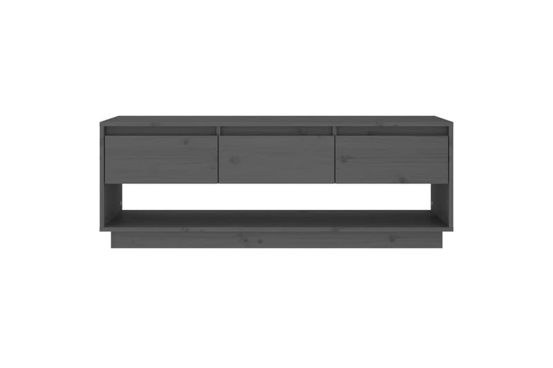 TV-taso harmaa 110,5x34x40 cm täysi mänty - Harmaa - Huonekalut - TV- & Mediakalusteet - Tv taso & Mediataso
