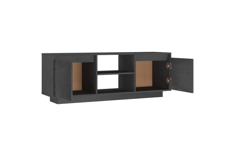 TV-taso harmaa 110x30x40 cm täysi mänty - Harmaa - Huonekalut - TV- & Mediakalusteet - Tv taso & Mediataso