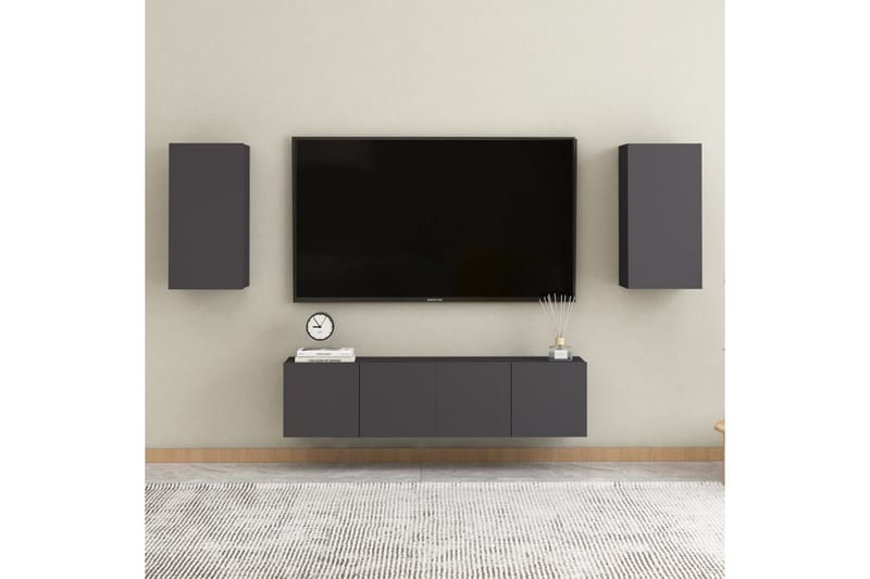 TV-taso harmaa 30,5x30x60 cm lastulevy - Huonekalut - TV- & Mediakalusteet - Tv taso & Mediataso