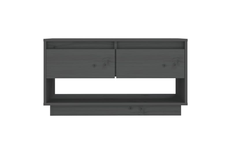 TV-taso harmaa 74x34x40 cm täysi mänty - Harmaa - Huonekalut - TV- & Mediakalusteet - Tv taso & Mediataso