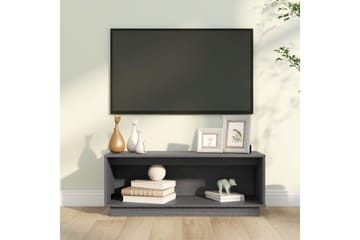 TV-taso harmaa 90x35x35 cm täysi mänty - Harmaa - Huonekalut - TV- & Mediakalusteet - Tv taso & Mediataso
