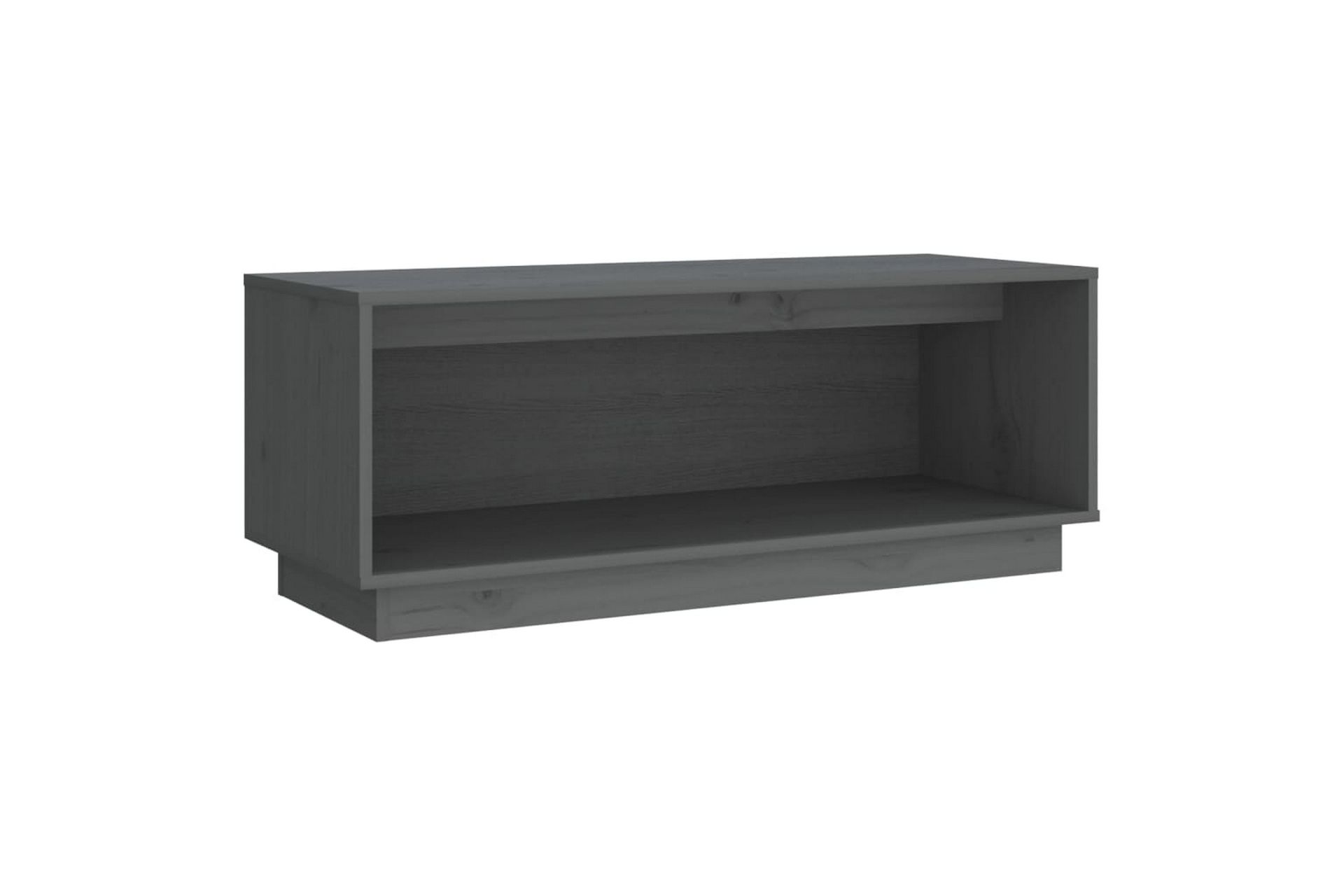 TV-taso harmaa 90x35x35 cm täysi mänty - Harmaa - Huonekalut - TV- & Mediakalusteet - Tv taso & Mediataso