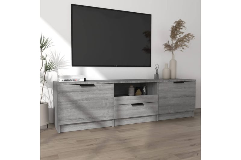 TV-taso harmaa Sonoma 140x35x40 cm tekninen puu - Harmaa - Huonekalut - TV- & Mediakalusteet - Tv taso & Mediataso