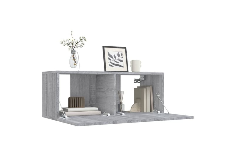 TV-taso harmaa Sonoma 80x30x30 cm tekninen puu - Harmaa - Huonekalut - TV- & Mediakalusteet - Tv taso & Mediataso