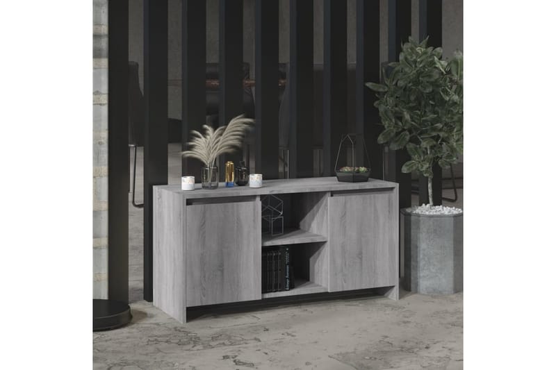 TV-taso harmaa Sonoma-tammi 102x37,5x52,5 cm lastulevy - Harmaa - Huonekalut - TV- & Mediakalusteet - Tv taso & Mediataso