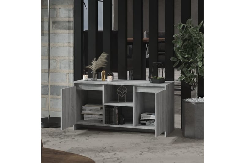 TV-taso harmaa Sonoma-tammi 102x37,5x52,5 cm lastulevy - Harmaa - Huonekalut - TV- & Mediakalusteet - Tv taso & Mediataso