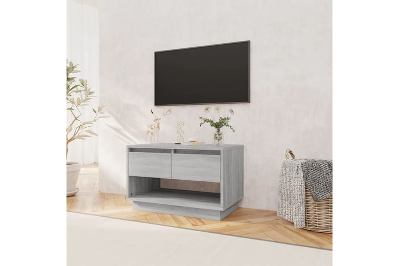 TV-taso harmaa Sonoma-tammi 70x41x44 cm lastulevy - Harmaa - Huonekalut - TV- & Mediakalusteet - Tv taso & Mediataso