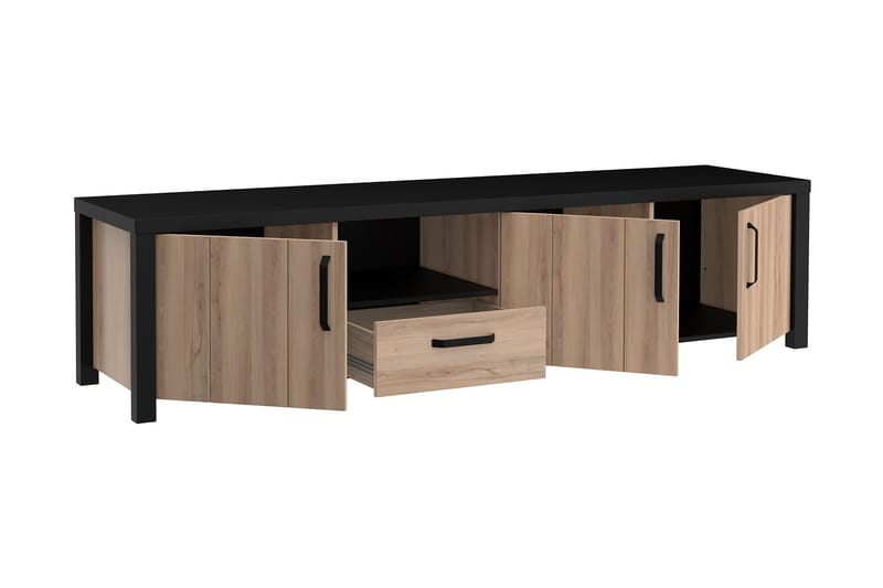 TV-taso Havdar 210 cm - Ruskea/Musta - Huonekalut - TV- & Mediakalusteet - Tv taso & Mediataso