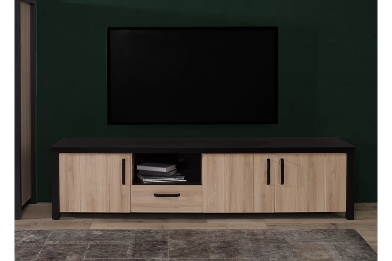 TV-taso Havdar 210 cm - Ruskea/Musta - Huonekalut - TV- & Mediakalusteet - Tv taso & Mediataso