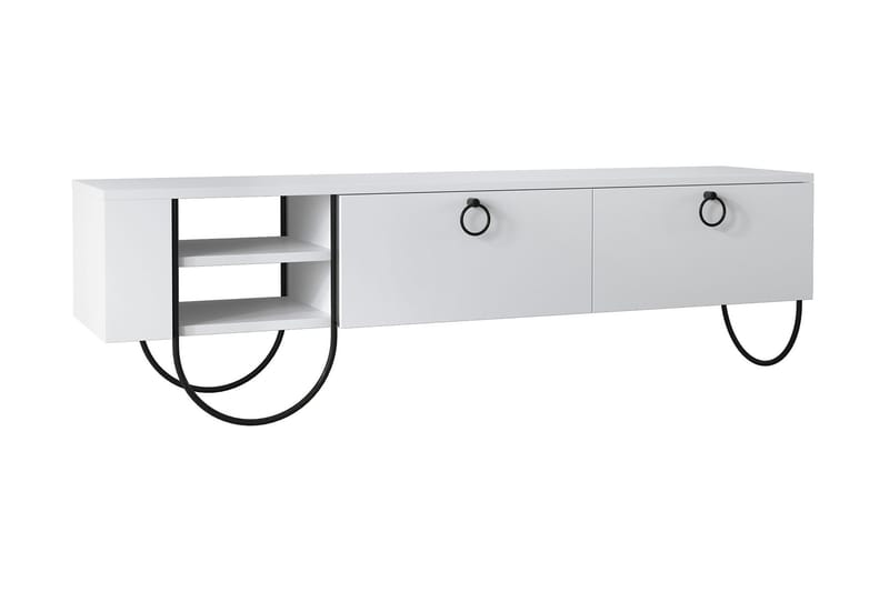 TV-taso Hjortsered 150 cm, Valkoinen