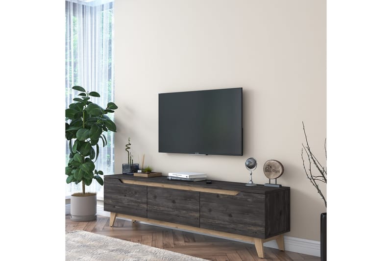 TV-taso Horveryd 180 cm - Musta/Ruskea - Huonekalut - TV- & Mediakalusteet - Tv taso & Mediataso