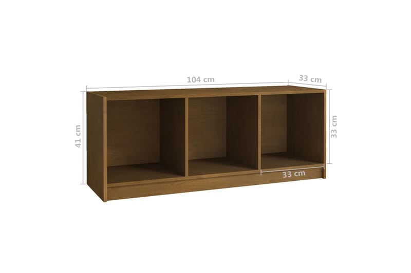 TV-taso hunajanruskea 104x33x41 cm täysi mänty - Ruskea - Huonekalut - TV- & Mediakalusteet - Tv taso & Mediataso