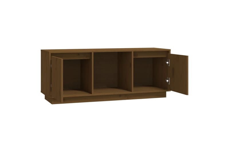 TV-taso hunajanruskea 110,5x35x44 cm täysi mänty - Ruskea - Huonekalut - TV- & Mediakalusteet - Tv taso & Mediataso