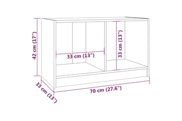TV-taso hunajanruskea 70x33x42 cm täysi mänty - Ruskea - Huonekalut - TV- & Mediakalusteet - Tv taso & Mediataso
