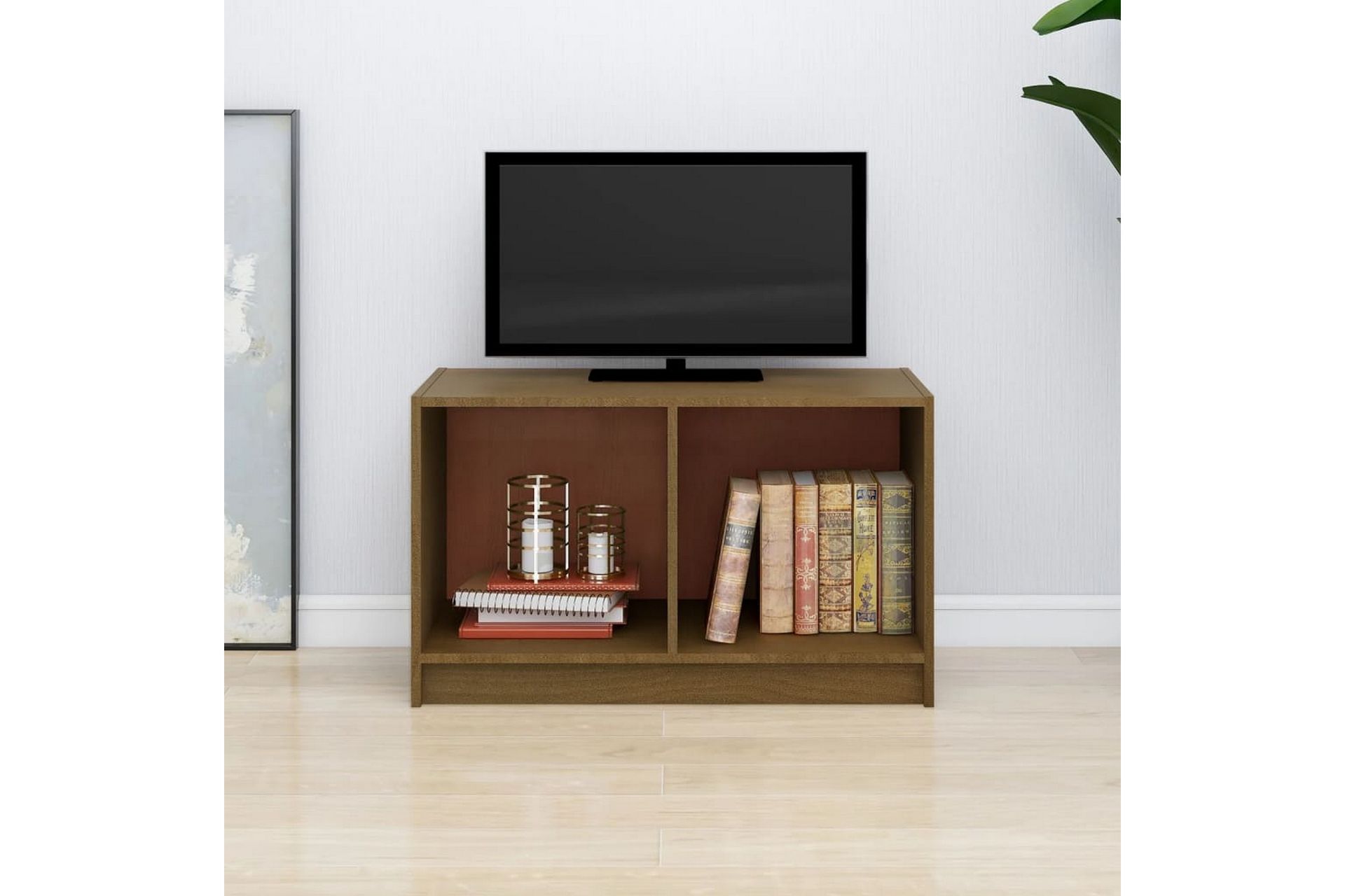 TV-taso hunajanruskea 70x33x42 cm täysi mänty - Ruskea - Huonekalut - TV- & Mediakalusteet - Tv taso & Mediataso