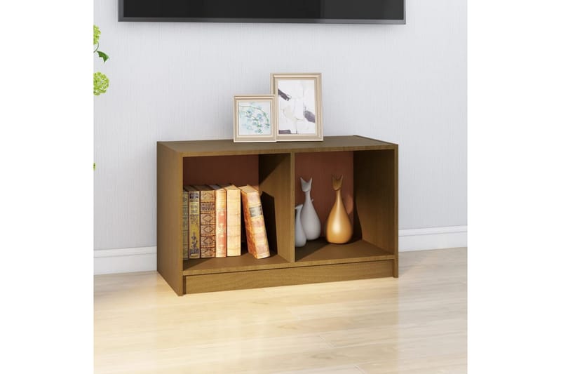 TV-taso hunajanruskea 70x33x42 cm täysi mänty - Ruskea - Huonekalut - TV- & Mediakalusteet - Tv taso & Mediataso