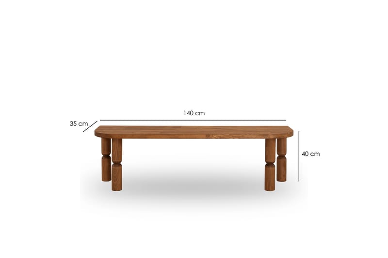 Tv-taso Ida 140 cm - Ruskea - Huonekalut - TV- & Mediakalusteet - Tv taso & Mediataso