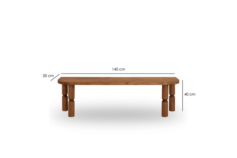Tv-taso Ida 140 cm - Ruskea - Huonekalut - TV- & Mediakalusteet - Tv taso & Mediataso