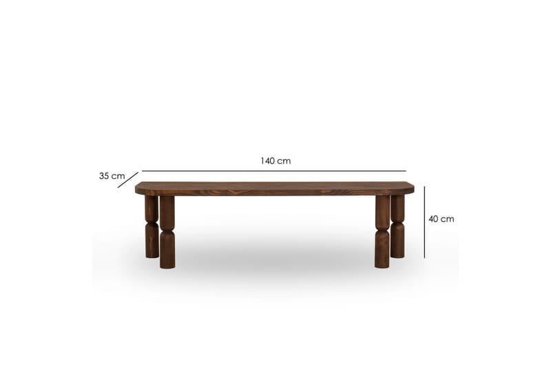 Tv-taso Ida 140 cm - Pähkinä - Huonekalut - TV- & Mediakalusteet - Tv taso & Mediataso