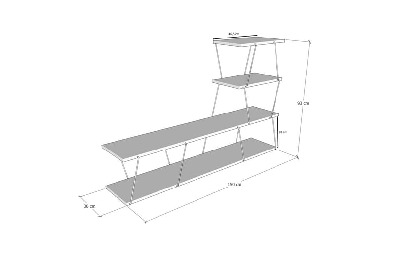 TV-taso Igazz 150 cm - Valkoinen - Huonekalut - TV- & Mediakalusteet - Tv taso & Mediataso