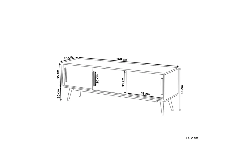 TV-taso Indiana 40x160 cm - Huonekalut - TV- & Mediakalusteet - Tv taso & Mediataso