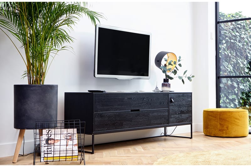 TV-taso Iria 180 cm - Musta Tammi - Huonekalut - TV- & Mediakalusteet - Tv taso & Mediataso
