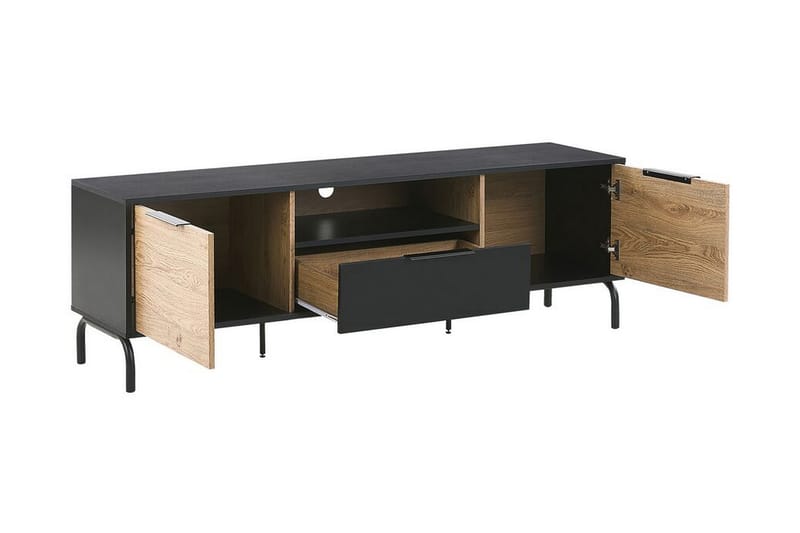 TV-taso Islington 160x41 cm - Musta/vaaleanruskea - Huonekalut - TV- & Mediakalusteet - Tv taso & Mediataso