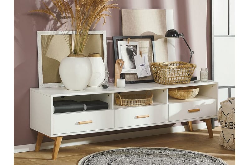 TV-taso Jarreras 180 cm - Valkoinen - Huonekalut - TV- & Mediakalusteet - Tv taso & Mediataso