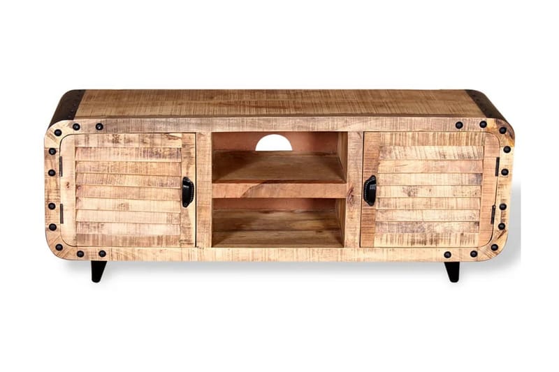 TV-taso Karkea mangopuu 120x30x50 cm - Ruskea - Huonekalut - TV- & Mediakalusteet - Tv taso & Mediataso