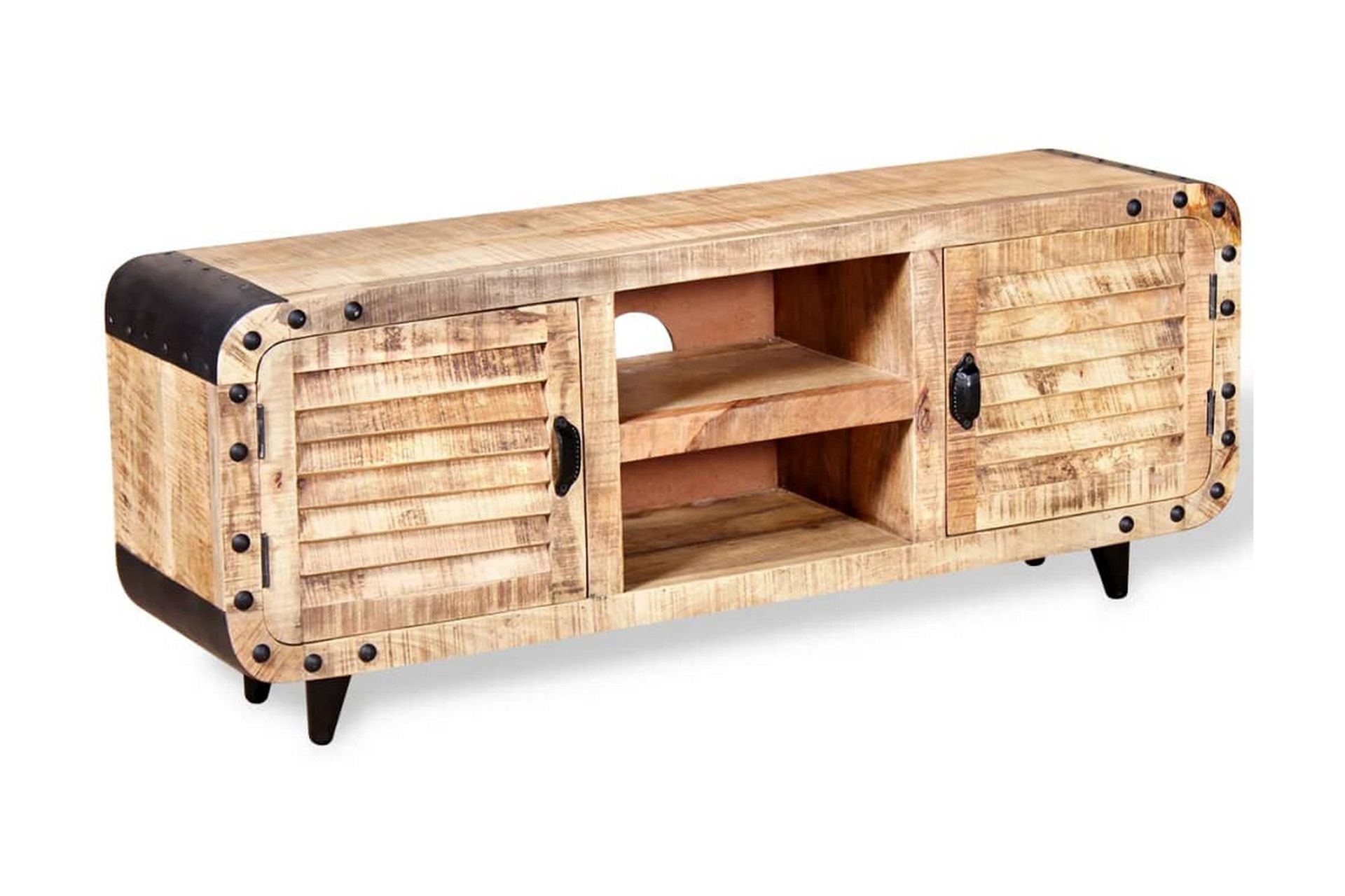 TV-taso Karkea mangopuu 120x30x50 cm - Ruskea - Huonekalut - TV- & Mediakalusteet - Tv taso & Mediataso