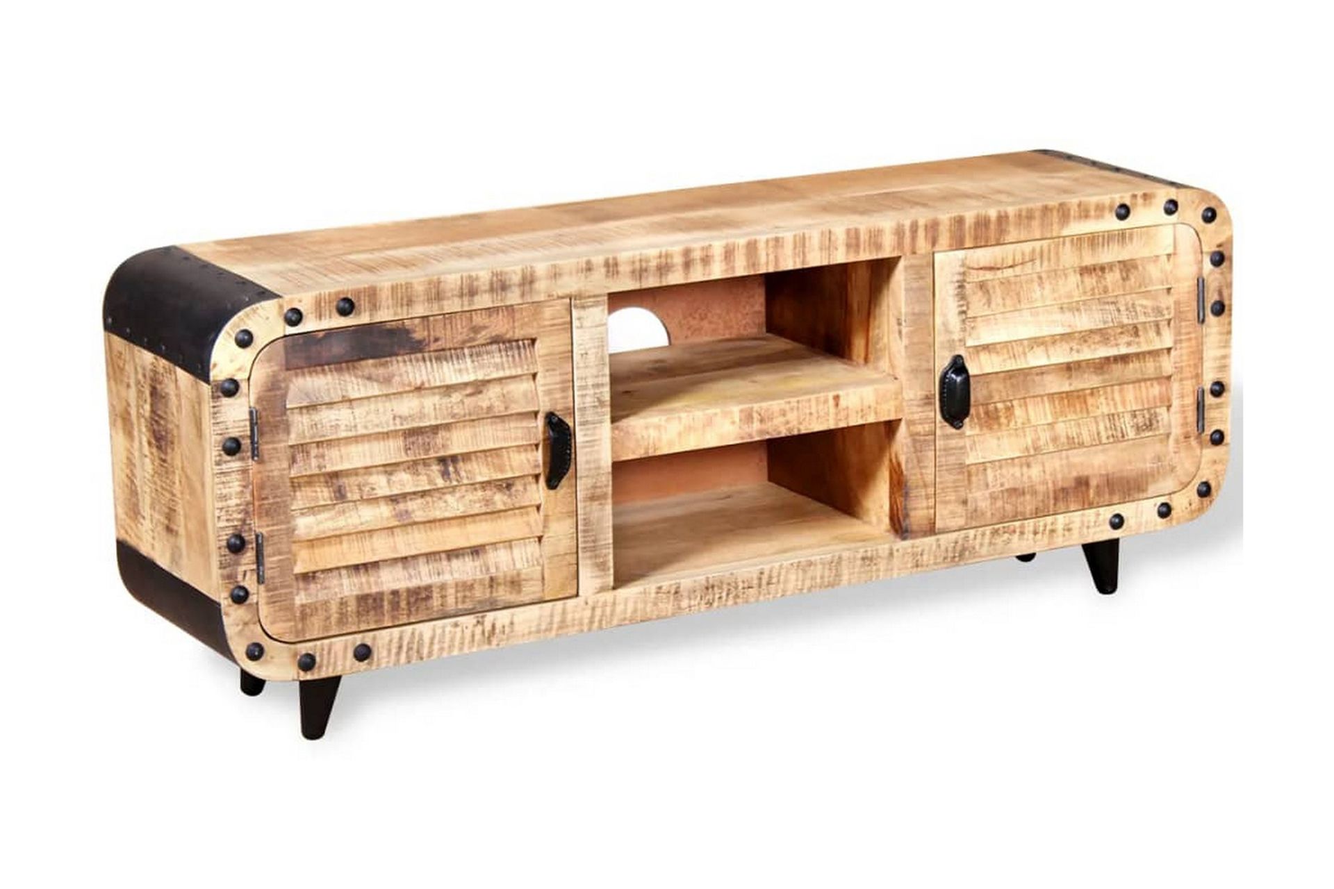 TV-taso Karkea mangopuu 120x30x50 cm - Ruskea - Huonekalut - TV- & Mediakalusteet - Tv taso & Mediataso