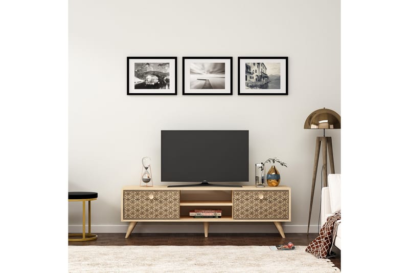 TV-taso Katryna 150 cm - Vaalea luonnonväri - Huonekalut - TV- & Mediakalusteet - Tv taso & Mediataso