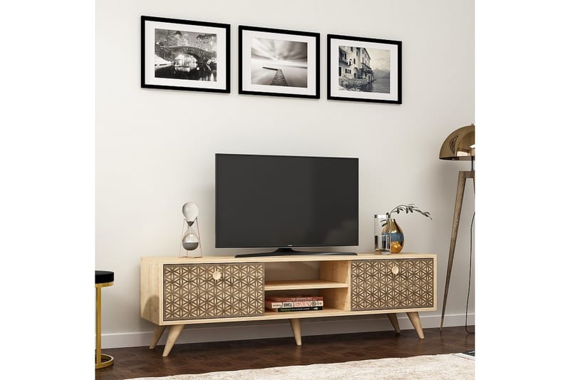 TV-taso Katryna 150 cm - Vaalea luonnonväri - Huonekalut - TV- & Mediakalusteet - Tv taso & Mediataso