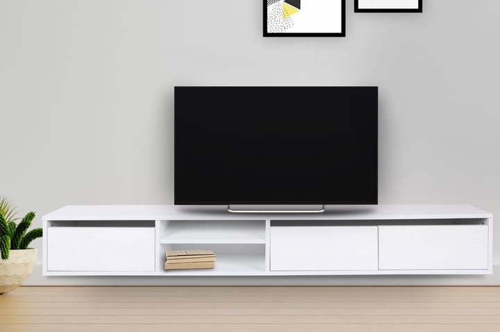 TV-taso Kenya 180 cm - Valkoinen - Tv taso & Mediataso