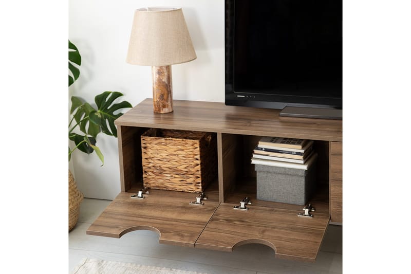 Tv-taso Khalidur 180 cm - Pähkinä - Huonekalut - TV- & Mediakalusteet - Tv taso & Mediataso