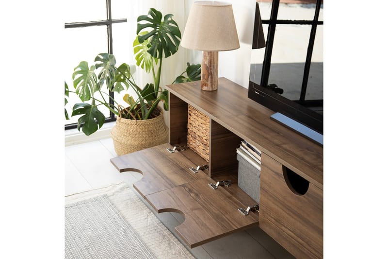 Tv-taso Khalidur 180 cm - Pähkinä - Huonekalut - TV- & Mediakalusteet - Tv taso & Mediataso