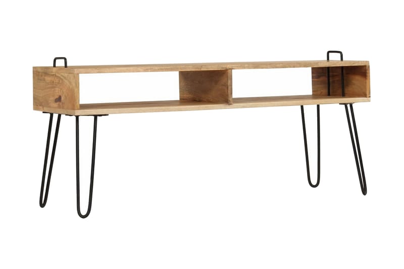 TV-taso kiinteä mangopuu 110x35x45 cm - Ruskea - Huonekalut - TV- & Mediakalusteet - Tv taso & Mediataso