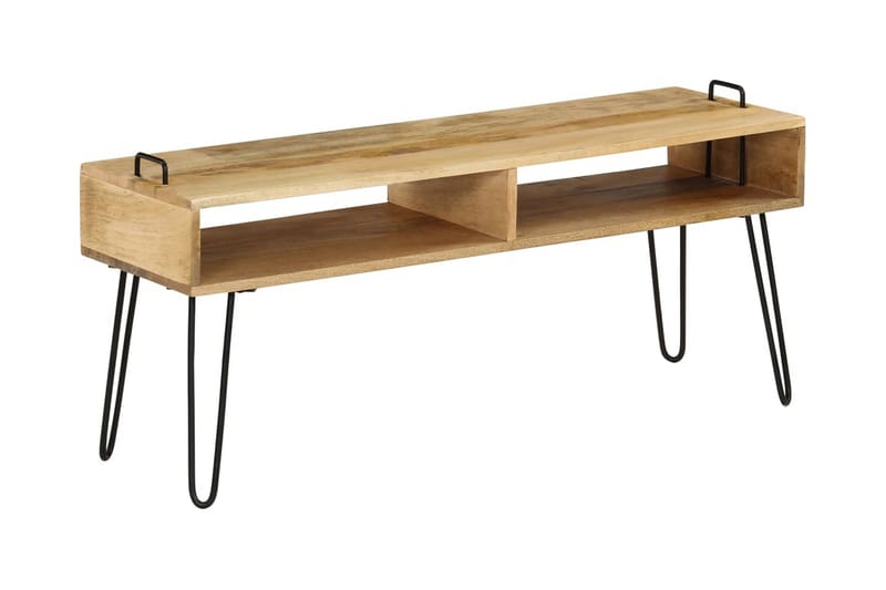 TV-taso kiinteä mangopuu 110x35x45 cm - Ruskea - Huonekalut - TV- & Mediakalusteet - Tv taso & Mediataso